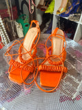 orange🍊strappy sandals 8.5