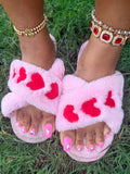 ❤️HEARTS pink house slippers💕