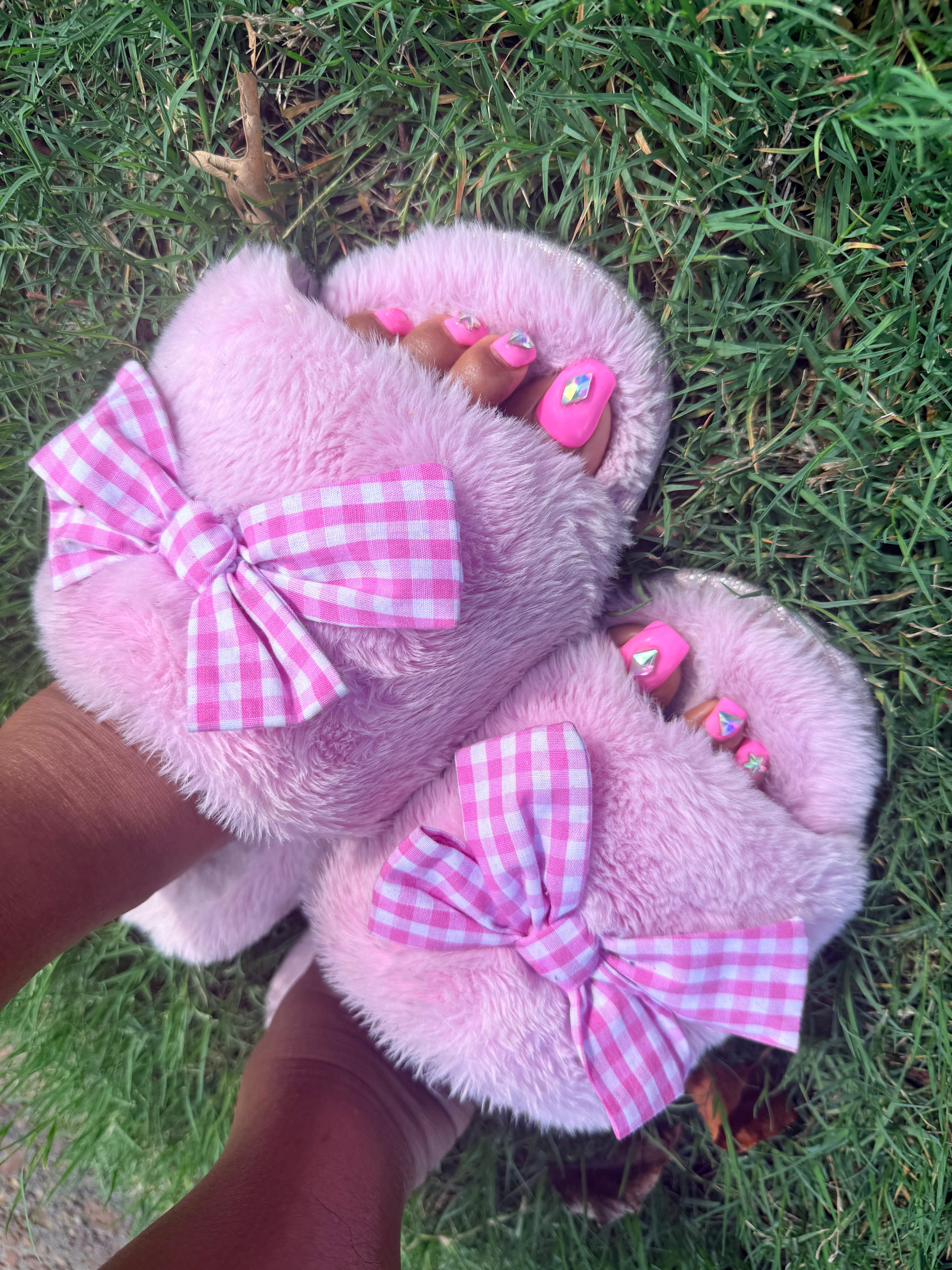 BOW pink house slippers💕